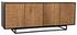 Ra Sideboard, Hand Rubbed Black with Teak by Noir Furniture