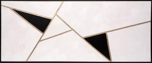 Geometric Relation - 72" X 30" - Black Floater Frame by Sunpan