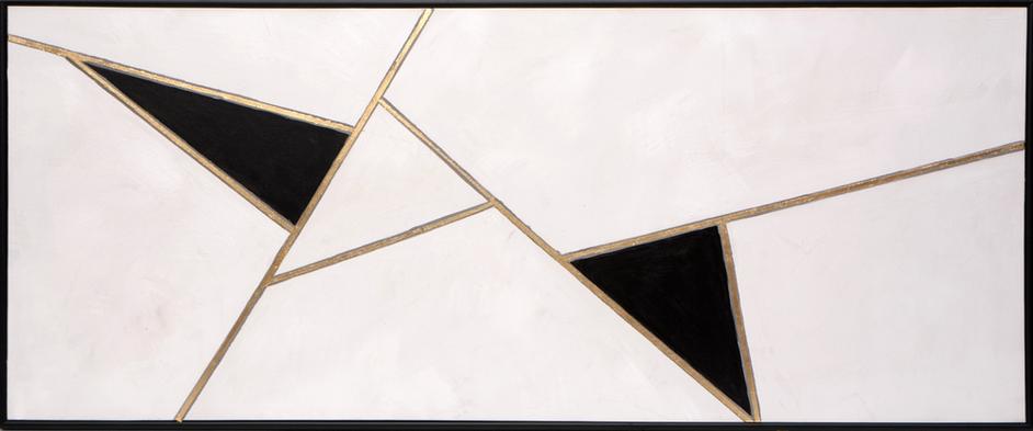 Geometric Relation - 72" X 30" - Black Floater Frame by Sunpan