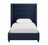 Koah Navy Velvet Bed in Twin by tov furniture