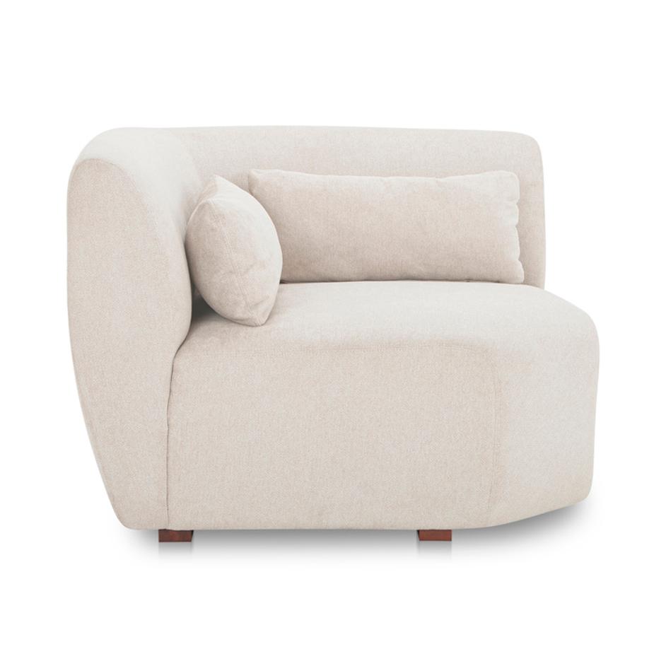 Amelia Corner Chair Warm White by Moes Home