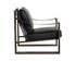 BERKE LOUNGE CHAIR - ANTIQUE BRONZE - CHARCOAL BLACK LEATHER by Sunpan