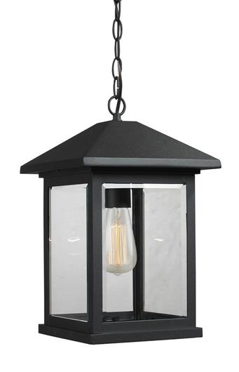 Portland 1 Light Outdoor Chain Light in Black Finish by Z-Lite