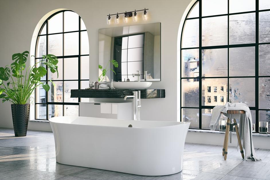 Joliet 5 Light Vanity in Matte Black Finish by Z-Lite