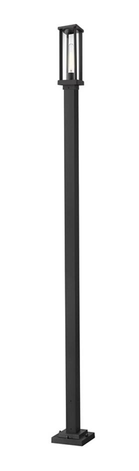 Glenwood 1 Light Outdoor Post Mounted Fixture in Black Finish by Z-Lite