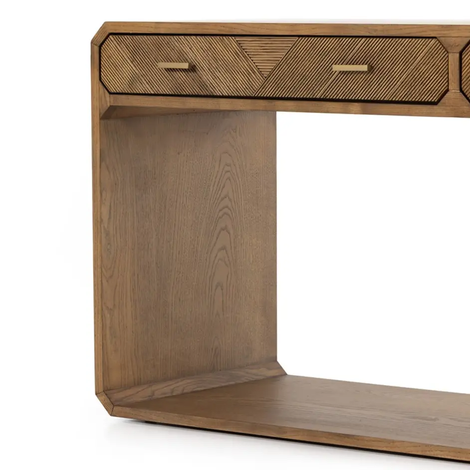 Caspian Console Table - Natural Ash Veneer by Four Hands