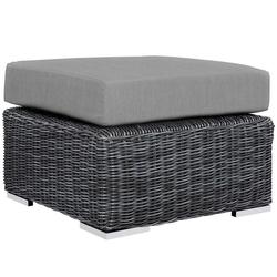 Kindle Outdoor Patio Sunbrella® Ottoman In Canvas Gray by Modway Furniture