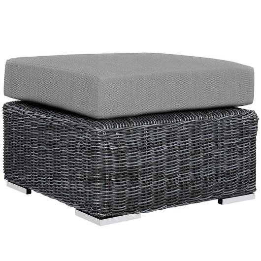 Kindle Outdoor Patio Sunbrella® Ottoman In Canvas Gray by Modway Furniture