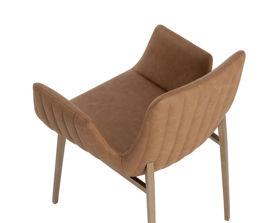 LUCANO DINING ARMCHAIR - MILLIKEN COGNAC by Sunpan