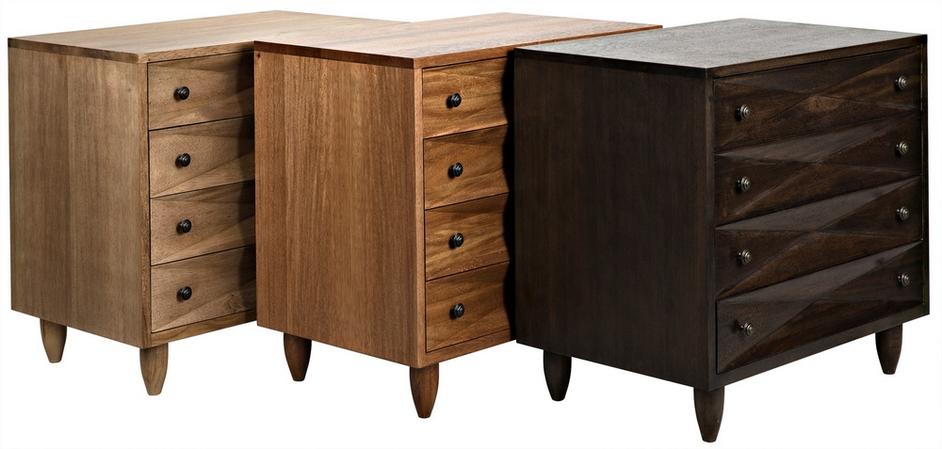 Diamond Chest in Ebony Walnut Finish by Noir Furniture