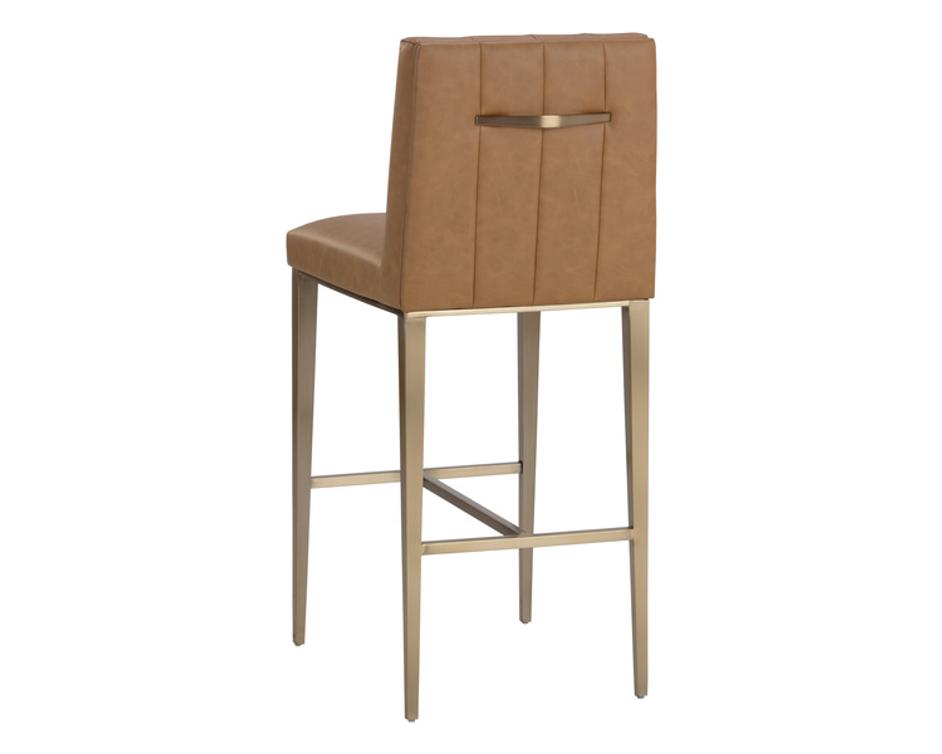 WILBUR BARSTOOL - MILLIKEN COGNAC by Sunpan