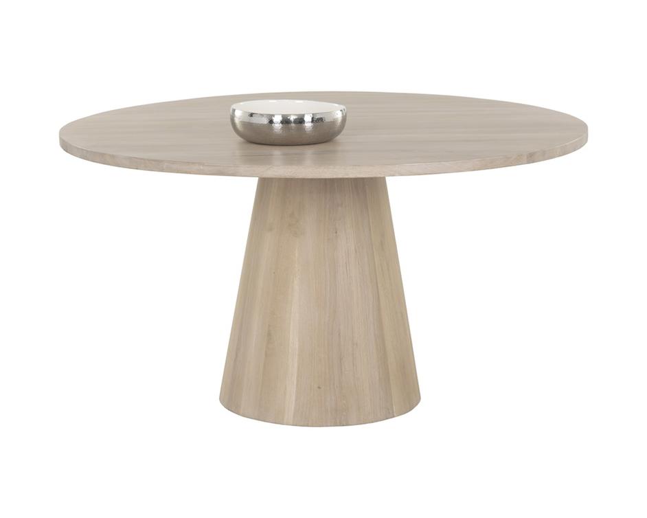 ELINA DINING TABLE - ROUND - LIGHT OAK - 54" by Sunpan