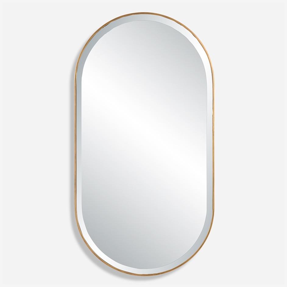 Lago Oval Gold Mirror by Uttermost
