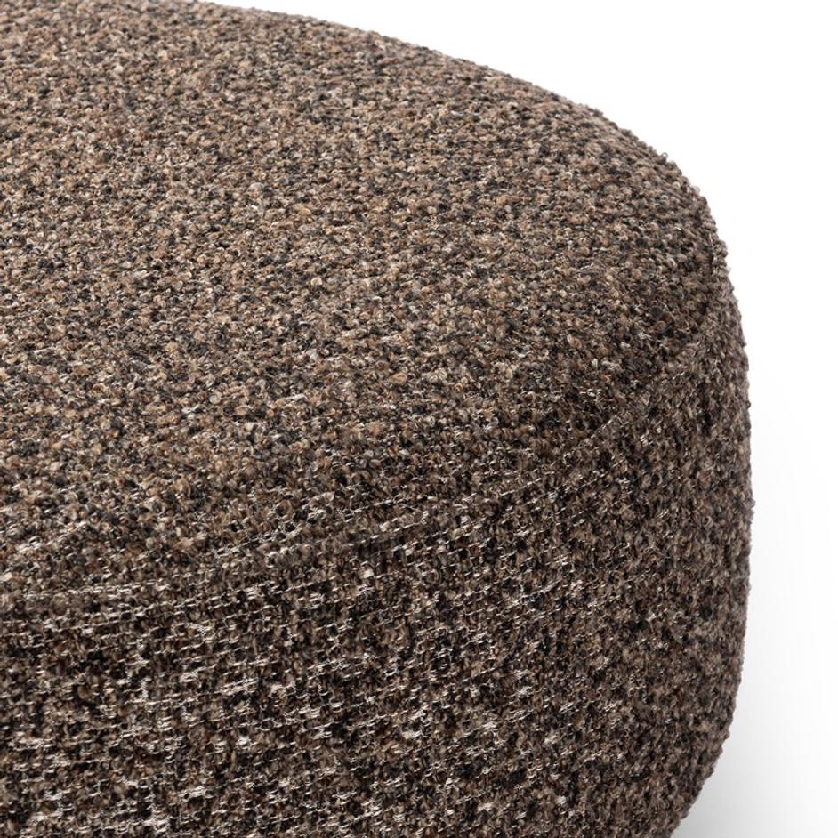 Sinclair Large Round Ottoman - Ivan Granite by Four Hands