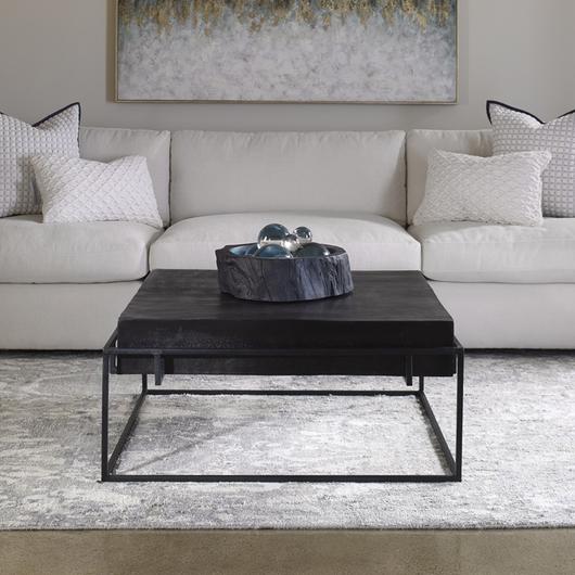Telone Modern Black Coffee Table by Uttermost