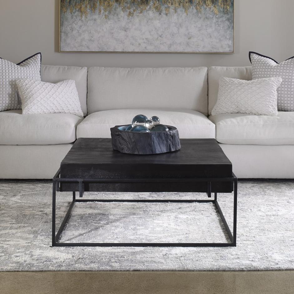Telone Modern Black Coffee Table by Uttermost
