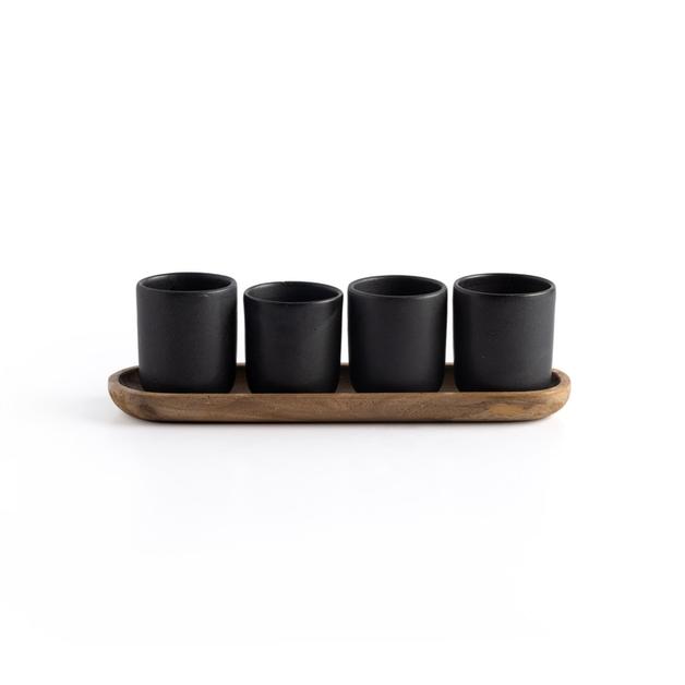 Nelo Espresso Cup, Set Of 4 In Matte Black by Four Hands