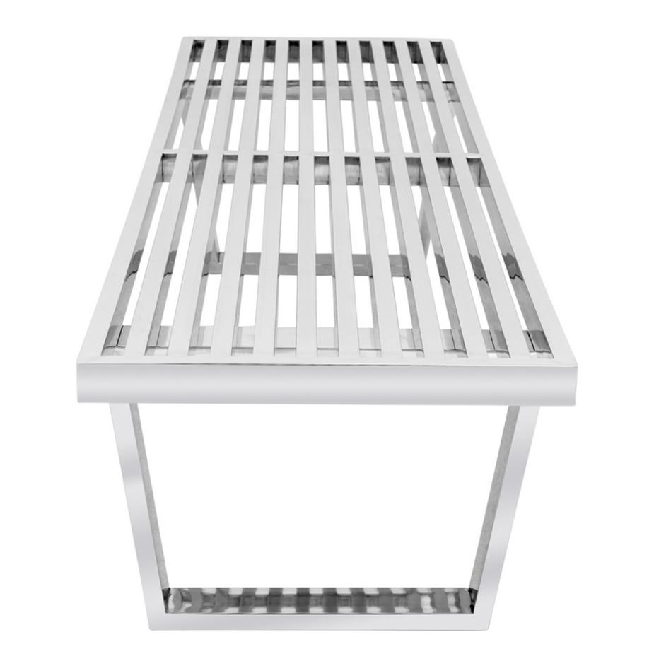 Henry PLATFORM BENCH - 5 FEET - SILVER by LeisureMod