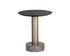 Monaco End Table - Gold - Light Grey Marble / Charcoal Grey by Sunpan