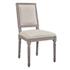 Reece Vintage French Upholstered Fabric Dining Side Chair In Beige by Modway Furniture