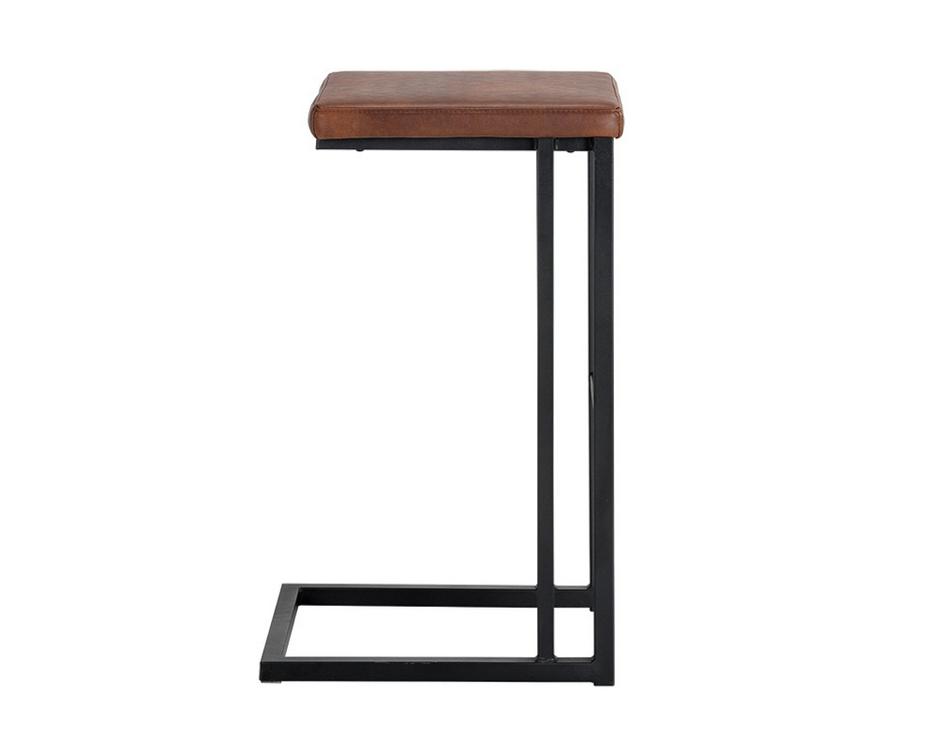 Boone Barstool - Black - Bravo Cognac by Sunpan