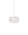 Eos Micro Hardwired Pendant in White with Black Cord by UMAGE