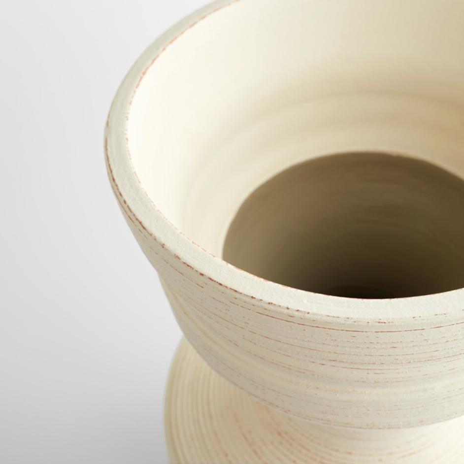 Taras Vase | White -Small by Cyan Design