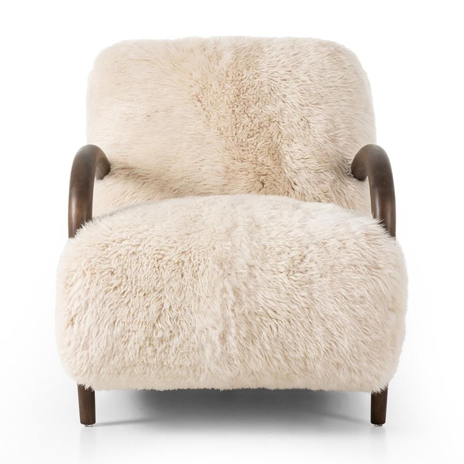 Sandro Chair - Champagne Mongolian Fur by Four Hands