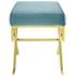 Ballard Performance Velvet Bench In Sea Blue by Modway Furniture