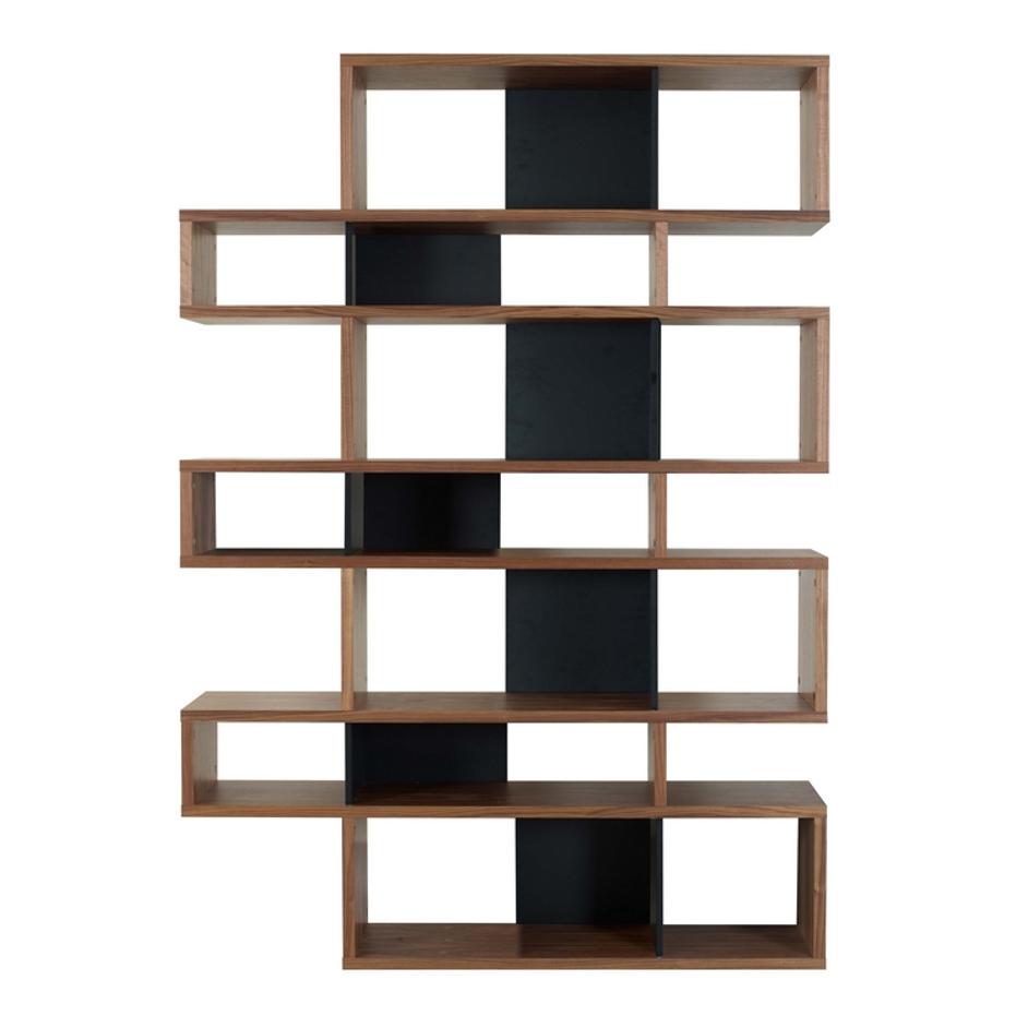 London Composition Large Bookshelf Brown/Black by TEMA HOME
