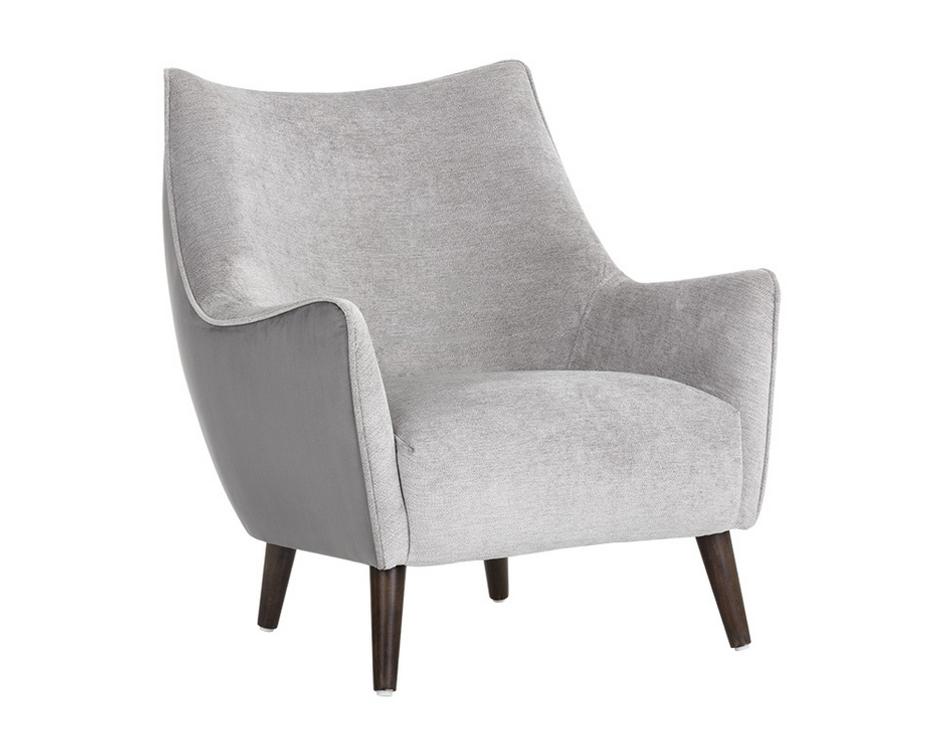 Sorrel Armchair - Polo Club Stone / Antonio Charcoal by Sunpan