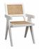 Jude Teak Chair with White Wash Finish and Caning by Noir Furniture