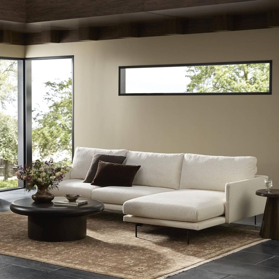 Melle 2-Piece Sectional In Omari Natural And Ebony Steel by Four Hands