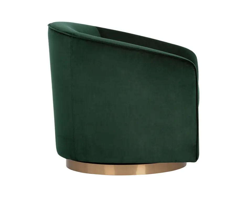 Hazel Swivel Chair - Deep Green Sky by Sunpan