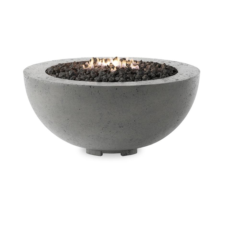Bronson Outdoor Fire Table In Pewter Concrete by Four Hands