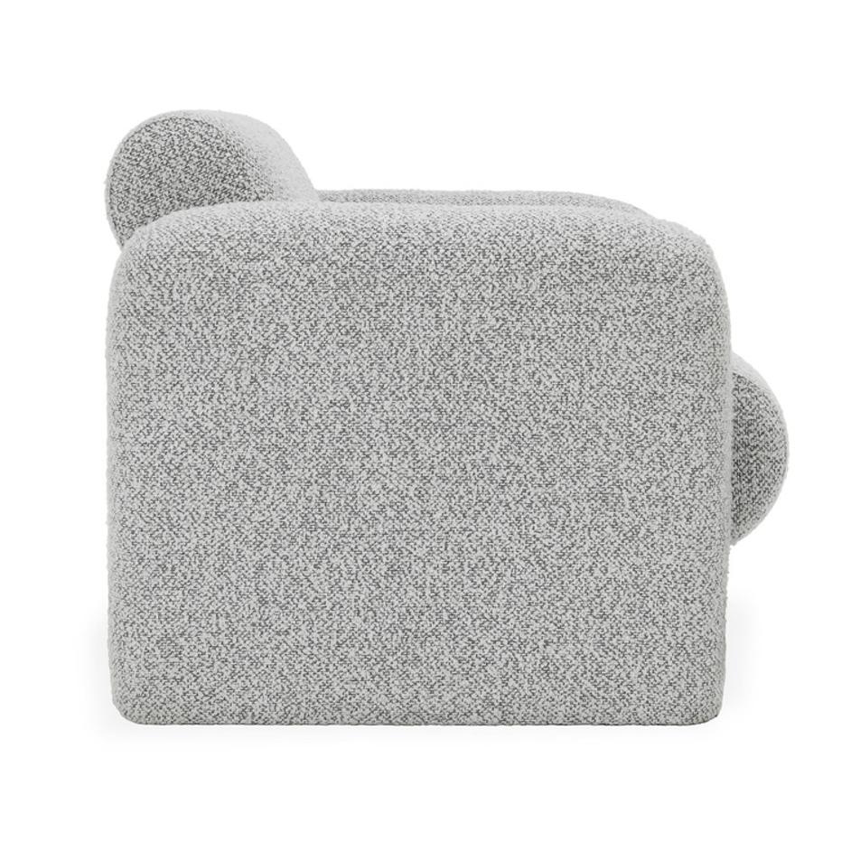 Marcel Boucle Accent Chair Mercury Gray by Classic Home