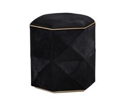 Ashanti Storage Ottoman - Gold - Black by Sunpan