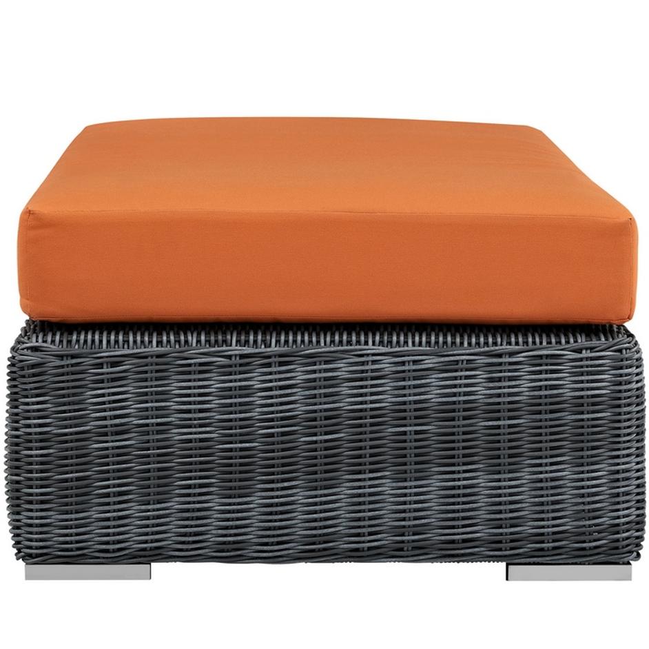 Kindle Outdoor Patio Sunbrella® Rectangle Ottoman In Canvas Tuscan by Modway Furniture