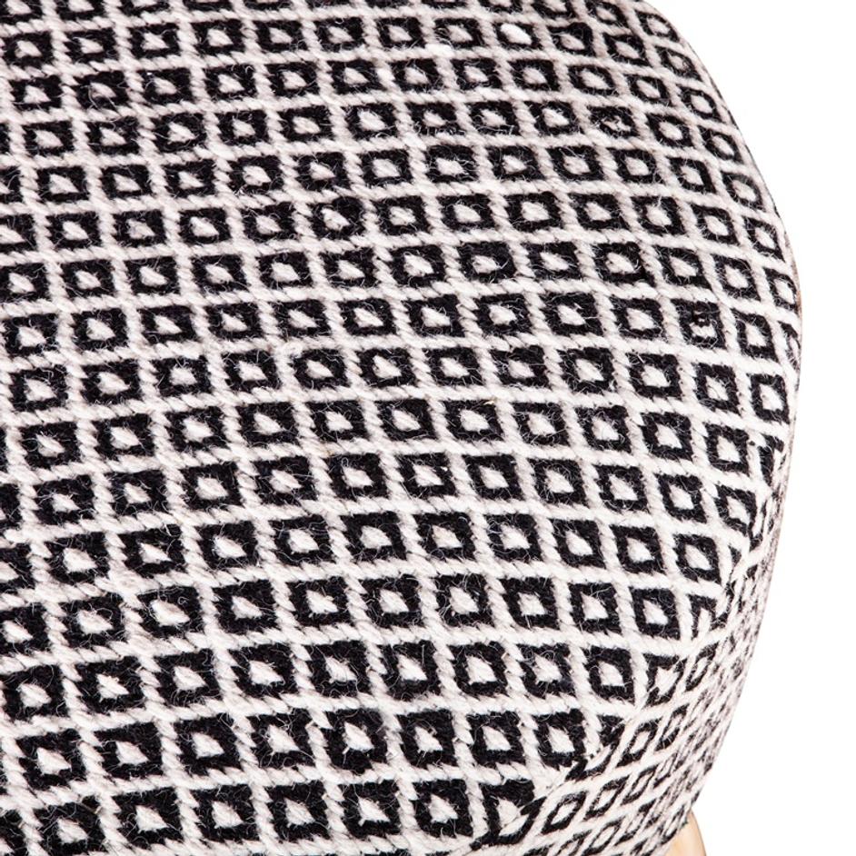 Marrakech 24" Upholstered Handloom Durry Stool by Home Trends & Design