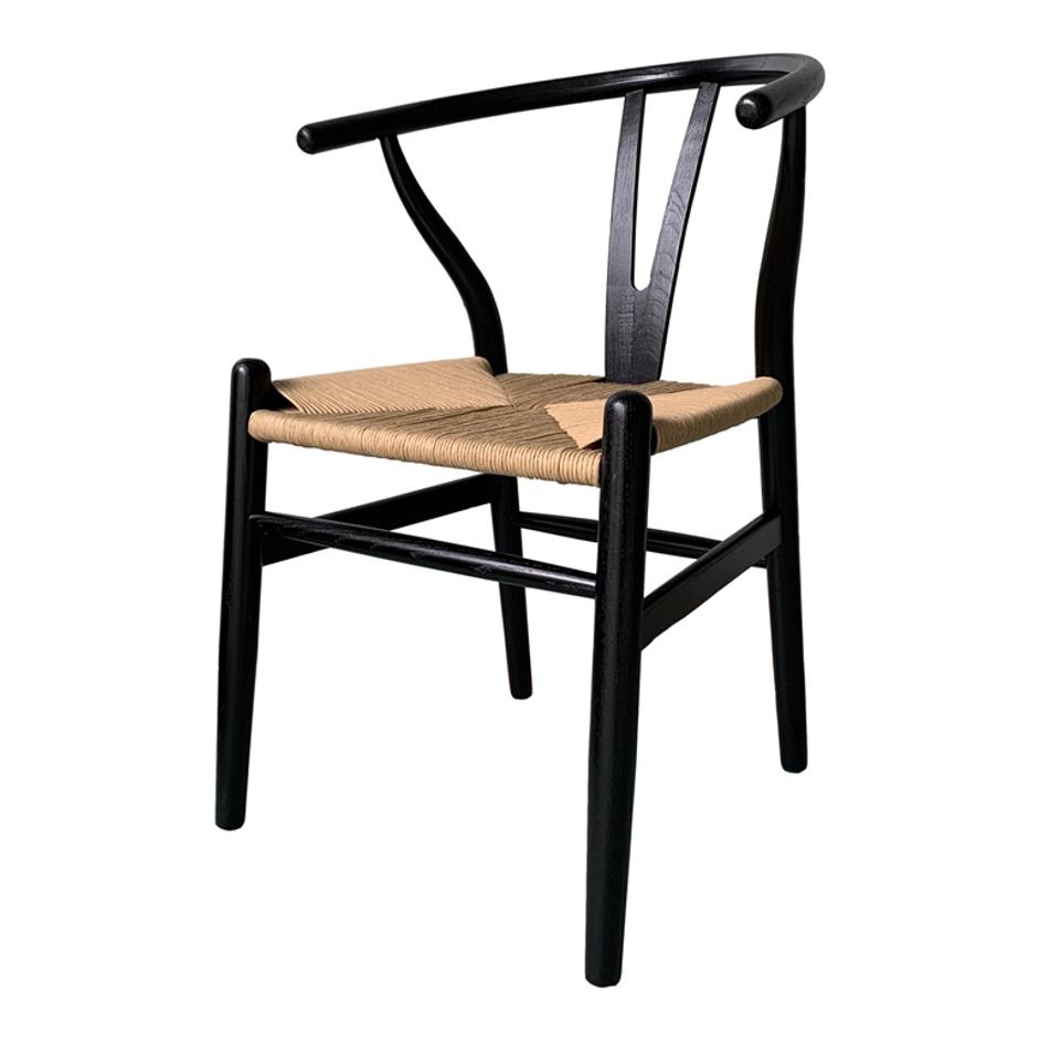 VENTANA DINING CHAIR BLACK AND NATURAL-M2 by Moes Home