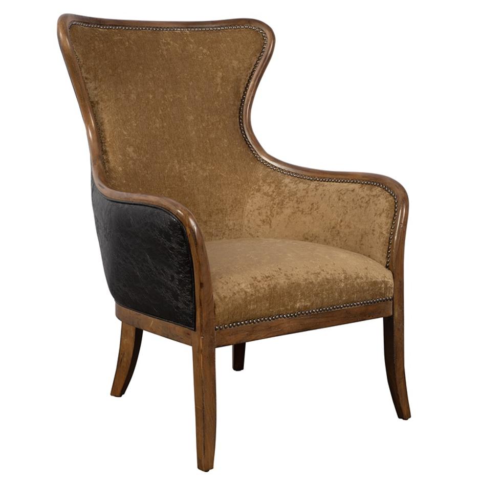Snowden Tan Wing Chair by Uttermost