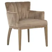 Tela Dining Chair Tan and Natural Wood Finish by Dovetail