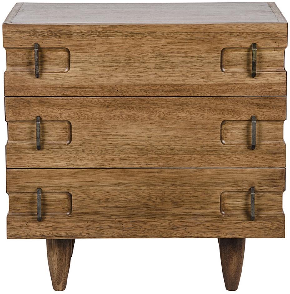 David 32" Side Table, Dark Walnut by Noir Furniture