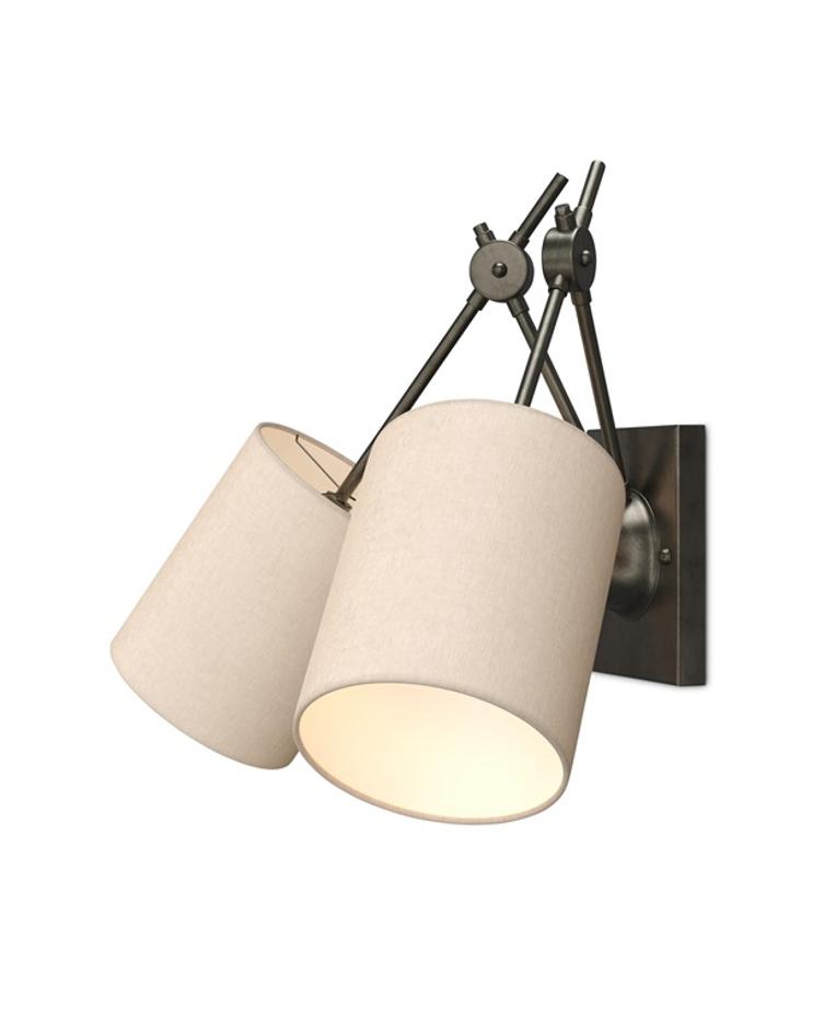 Compass Wall Sconce In Black Iron by Currey & Company