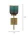 Vapor Single Sconce, Antique Brass and Aqua Metallic Glass by Jamie Young