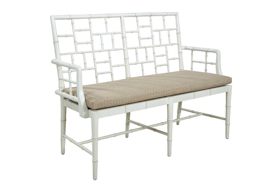 Cream Belleville Settee by Furniture Classics