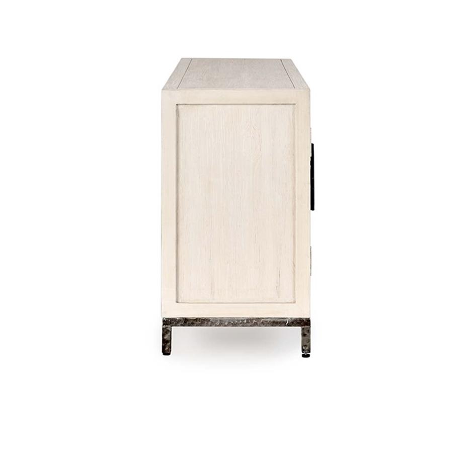 Lisbon 4Dr Sideboard White by Classic Home