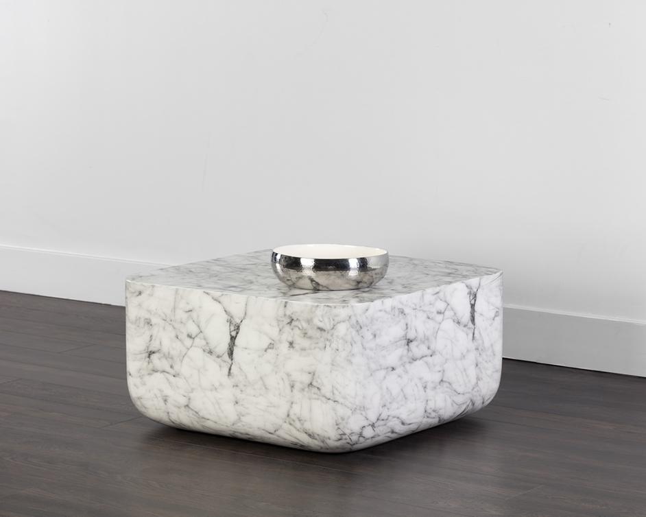 Strut Coffee Table - Marble Look by Sunpan