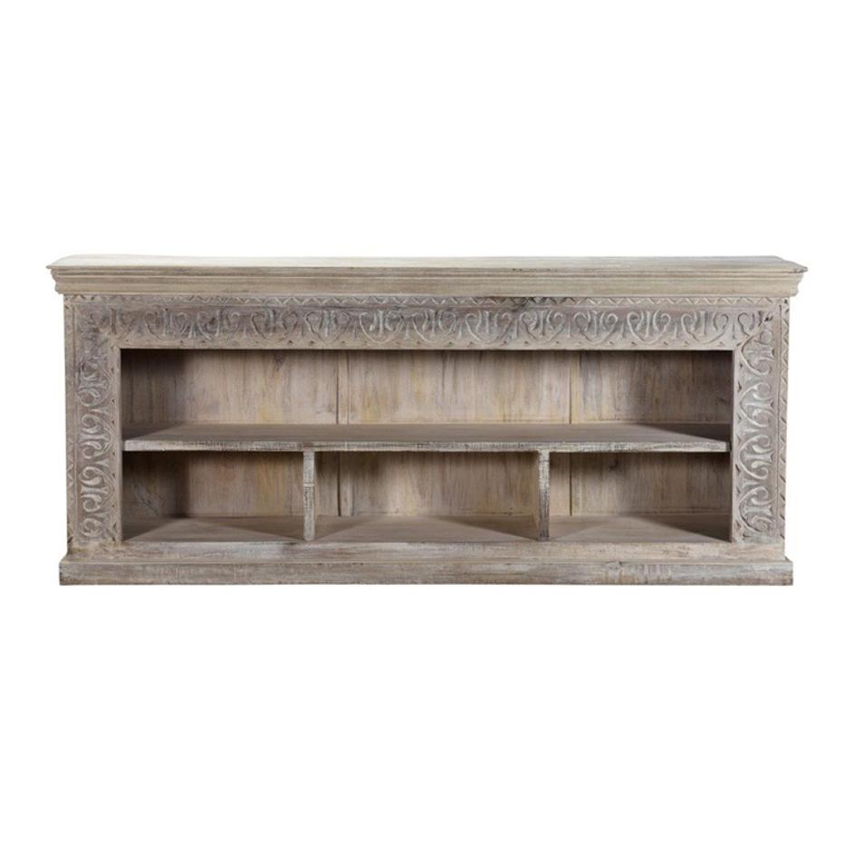 Alta Open Sideboard Bleached White Medium by Classic Home