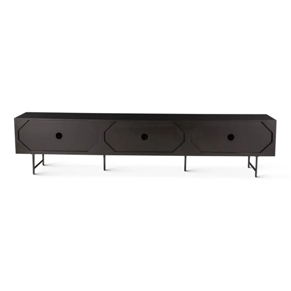 Verbania 98" Plasma Cabinet, Matte Black by Home Trends & Design
